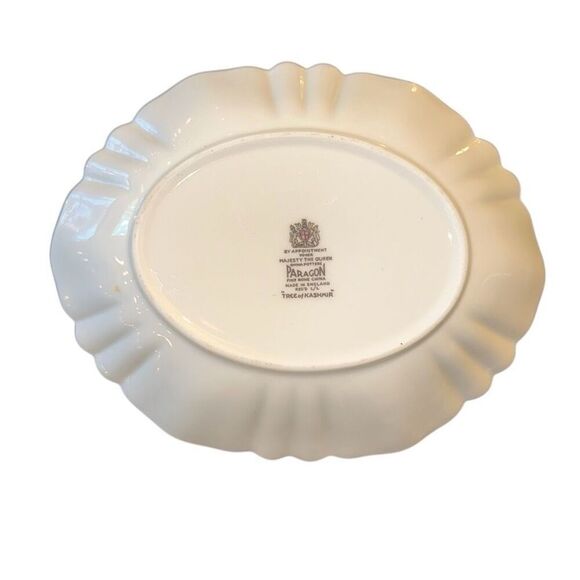 Vintage Paragon Bone China Tree of Kashmir Relish Dish Gold Gilt flowers - Picture 5 of 8